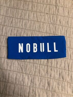 NOBULL Royal Blue Stretch Headband with White Logo